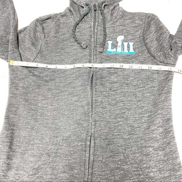 NFL Super Bowl Full Zip Hoodie Football Fan Sweatshirt Gray Women's S Small - Picture 6 of 7